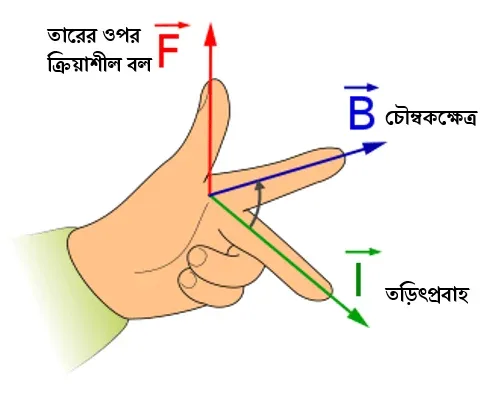 ফ্লেমিং-এর বাম হস্ত নীতি-চল তড়িৎ-দশম শ্রেণি