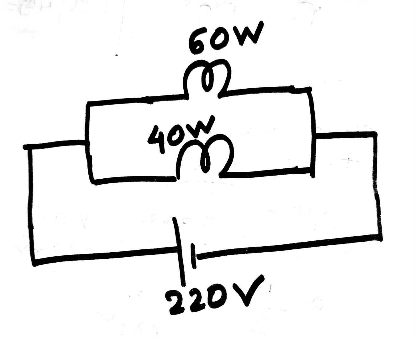 চল তড়িৎ-দশম শ্রেণি 220V-60W ও 220V-40W দুটি বালবকে 220V এর সঙ্গে সমান্তরালে যুক্ত করলে কোন বালবটি অধিকতর উজ্জ্বলতায় জ্বলবে?