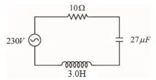 In the circuit shown in the figure, the ratio of the quality factor and the band width is_______s